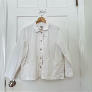 J.Crew White Denim Chore Jacket